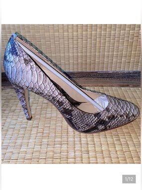 🆕NIB: BOUTIQUE 9- Leather SnakeSkin 4 inch heels Sz 9 1/2